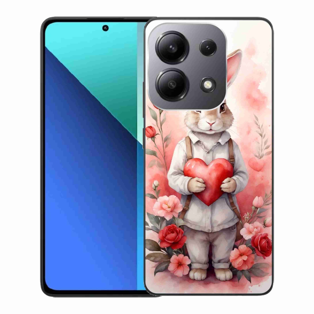 Gél borítás mmCase a Xiaomi Redmi Note 13-hoz - nyúl szívvel