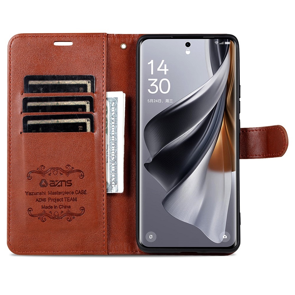 AZNS könyv tok a Vivo X200 Pro 5G készülékhez - barna