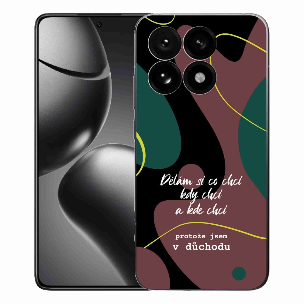 Gél borító mmCase a Xiaomi 15T-hez - vicces szöveg 10 fekete háttérrel