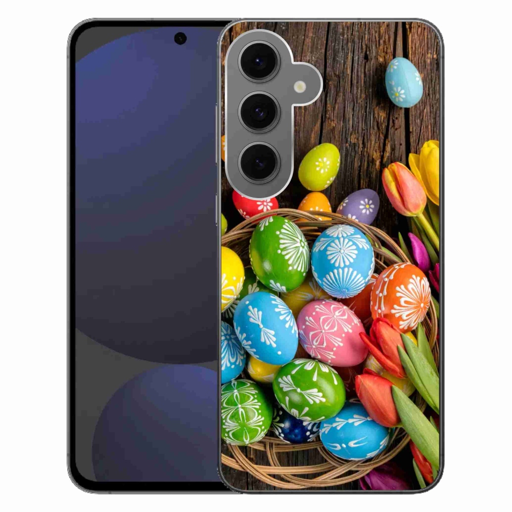 Zselés borítás mmCase Samsung Galaxy S24 FE - Húsvéti tojás