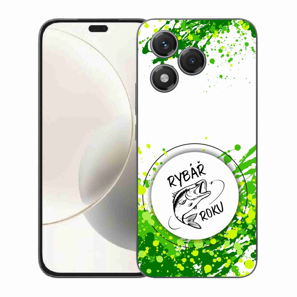 Zselés borító mmCase a Honor 400 Lite-hoz - az év horgásza fehér háttérrel