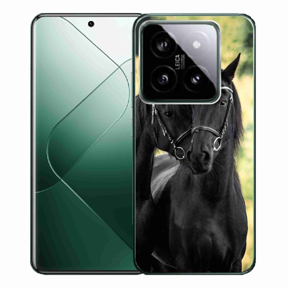 Gél borítás mmCase a Xiaomi 14 Pro számára - két fekete ló