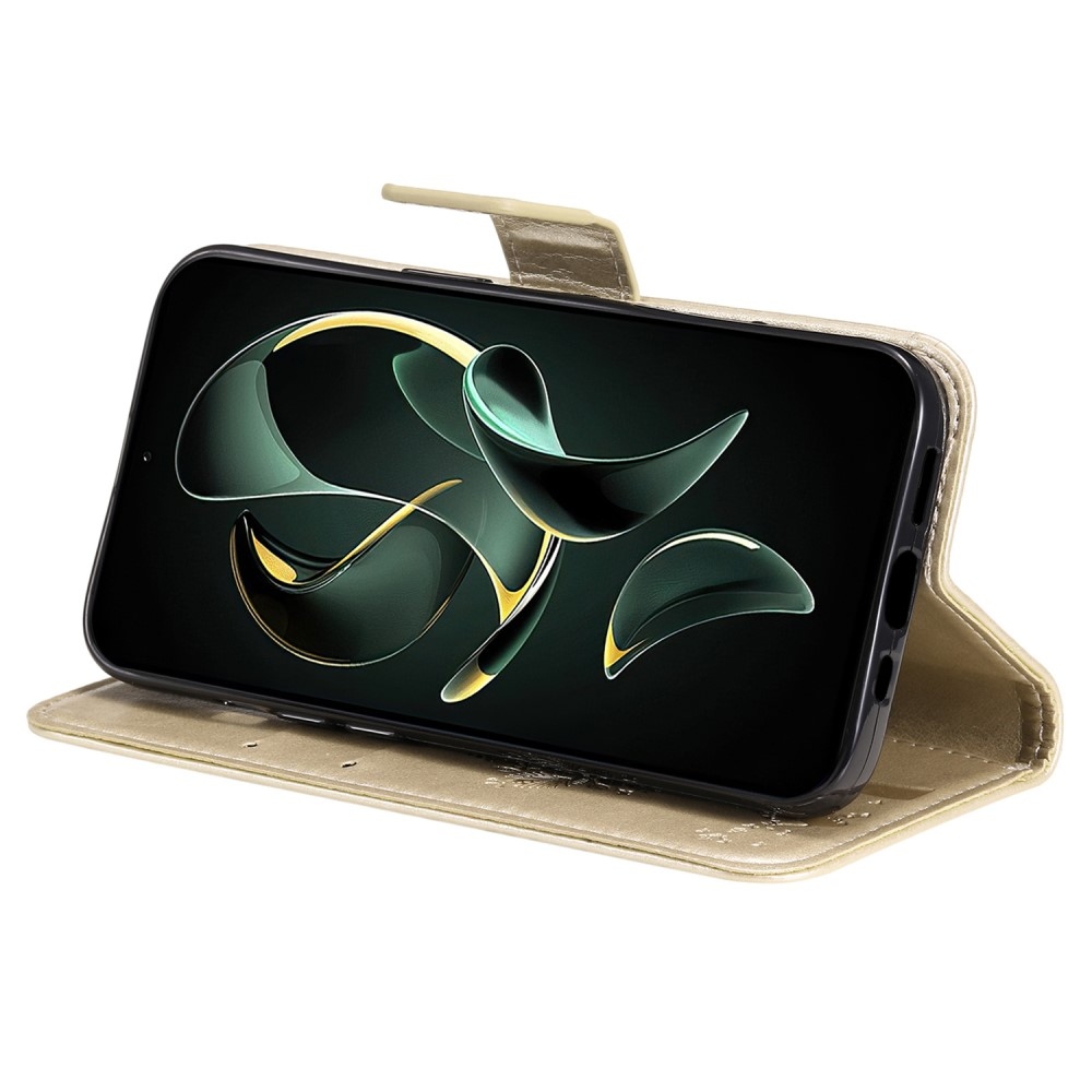 Fa könyv tok Xiaomi 13T/13T Pro-hoz - arany színű