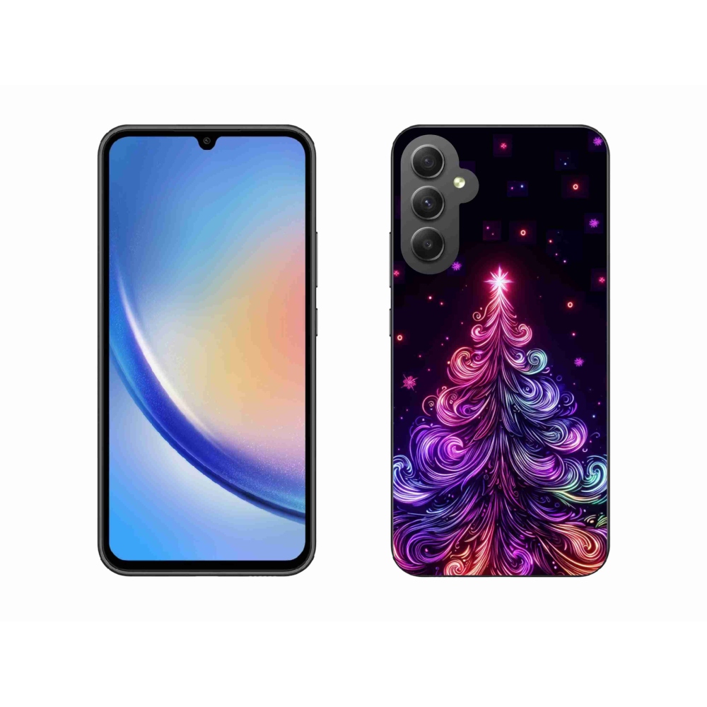 Gél borítás mmCase Samsung Galaxy A34 5G - neon karácsonyfa 1