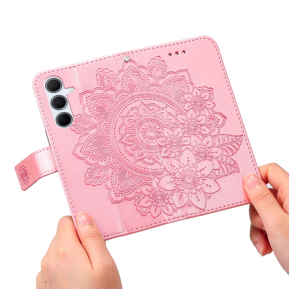 Mandala könyvtáska Samsung Galaxy A36 5G - rózsaszínű