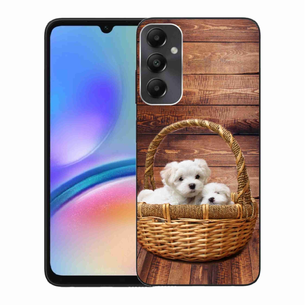 Zselés borítás mmCase Samsung Galaxy A05s készülékhez - kölyökkutyák