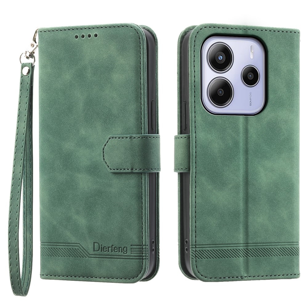 DIERFENG könyv tok a Xiaomi Redmi Note 14-hez - zöld