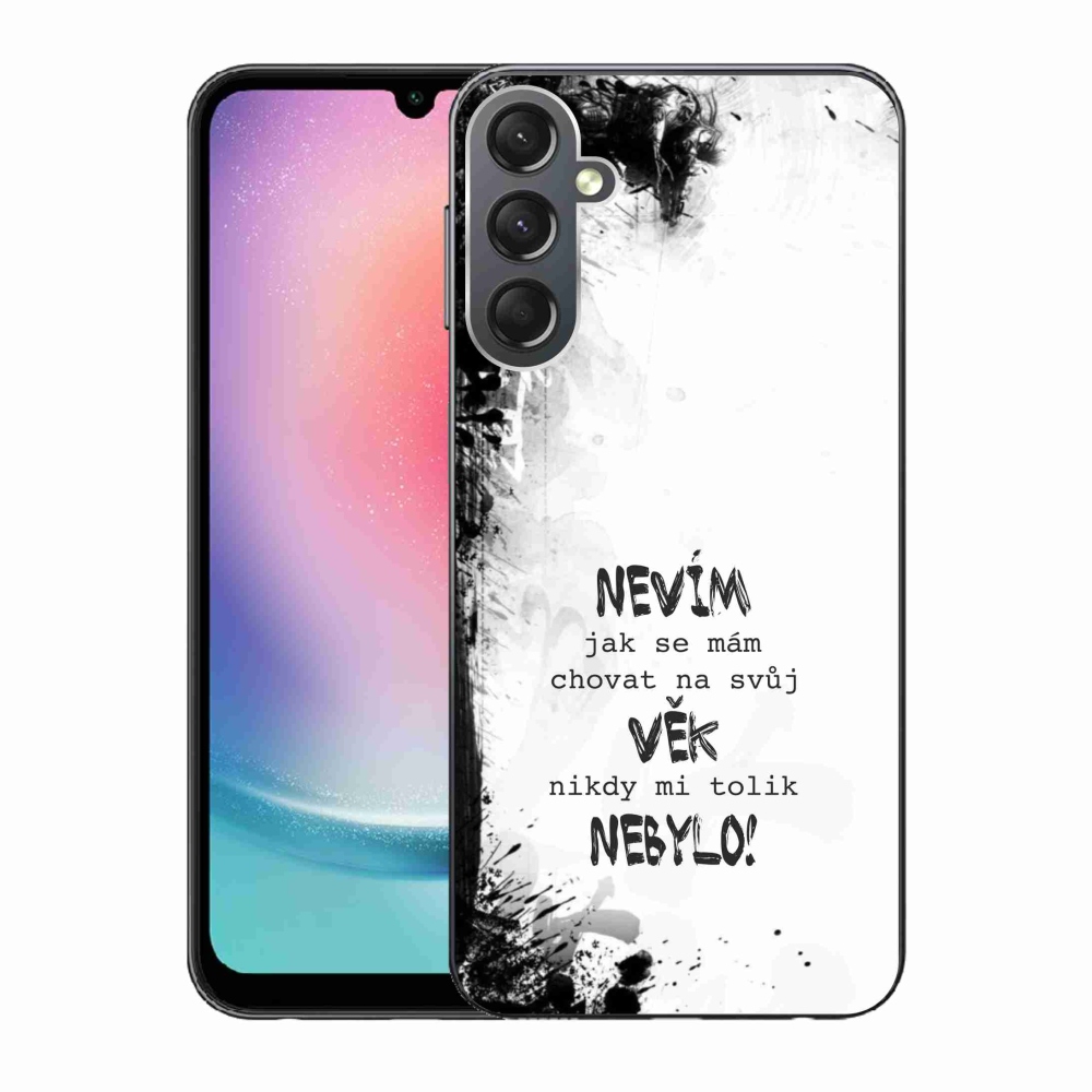 Gél borító mmCase Samsung Galaxy A24 készülékhez - vicces szöveg 14 fehér háttér