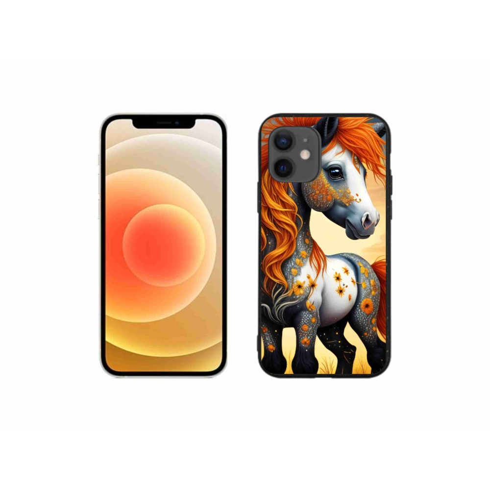 Zselés borítás mmCase iPhone 12 mini készülékhez - színes póni