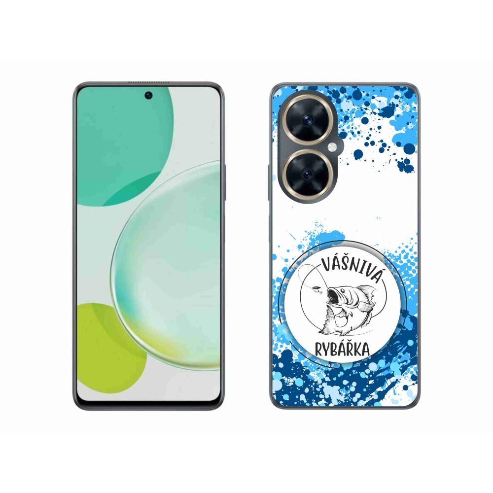 Gél borító mmCase a Huawei Nova 11i készülékhez - szenvedélyes halász fehér háttérrel