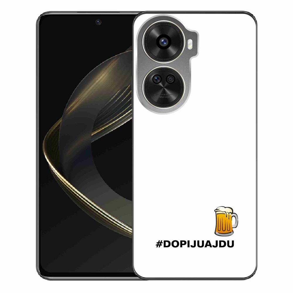 Gél borítás mmCase a Huawei Nova 12 SE-hez - sör motívum 1 fehér háttér