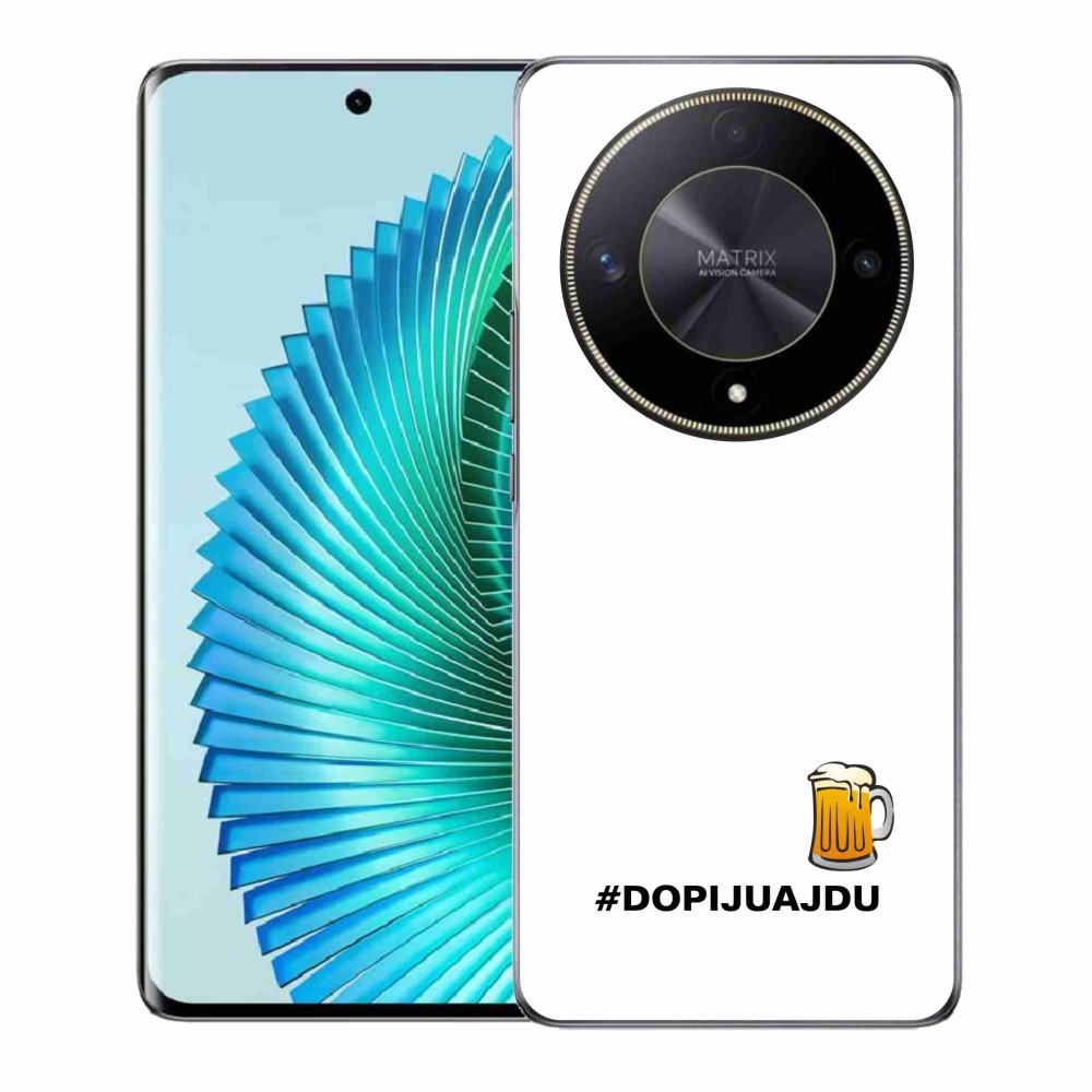 Gél borítás mmCase a Honor Magic 6 Lite 5G számára - sör motívum 1 fehér háttér