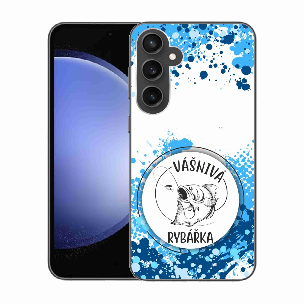 Gél borítás mmCase Samsung Galaxy S23 FE - szenvedélyes halásznő fehér háttérrel