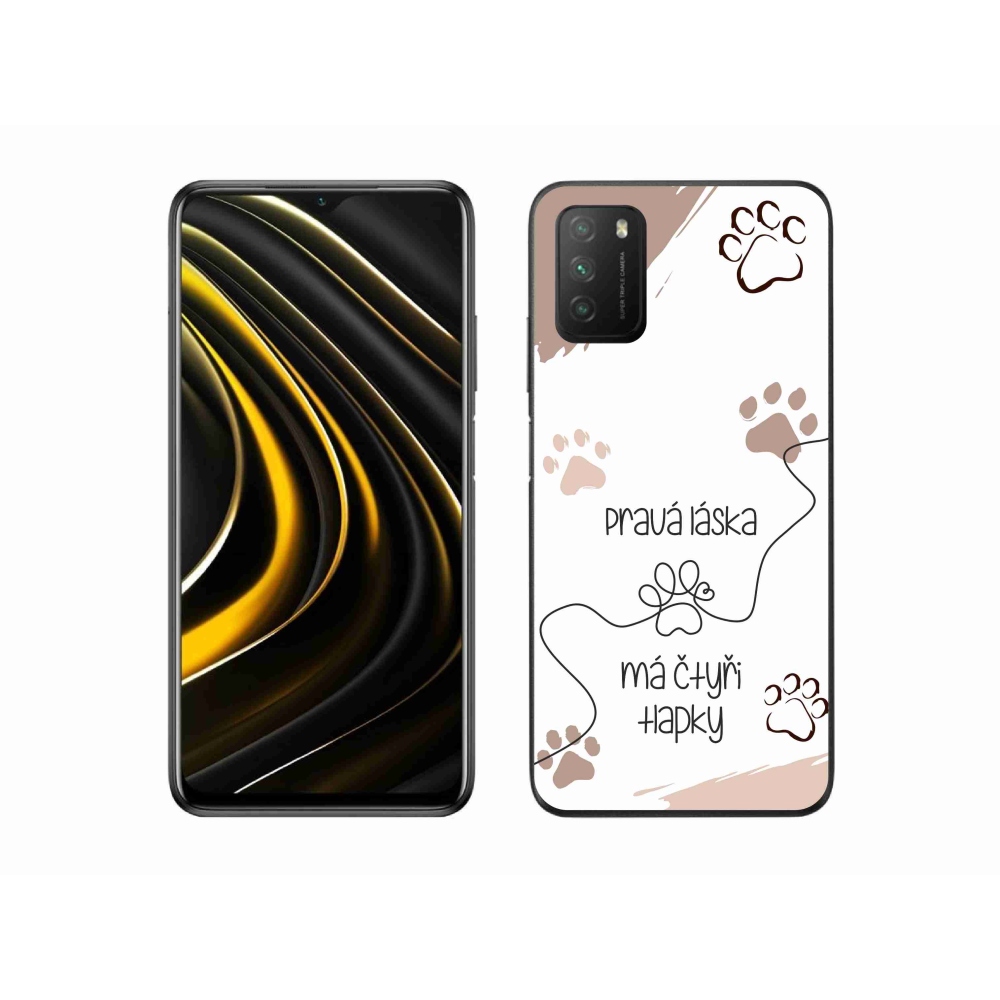 Gél borítás mmCase a Xiaomi Poco M3-hoz - kutya motívum 1 fehér háttér