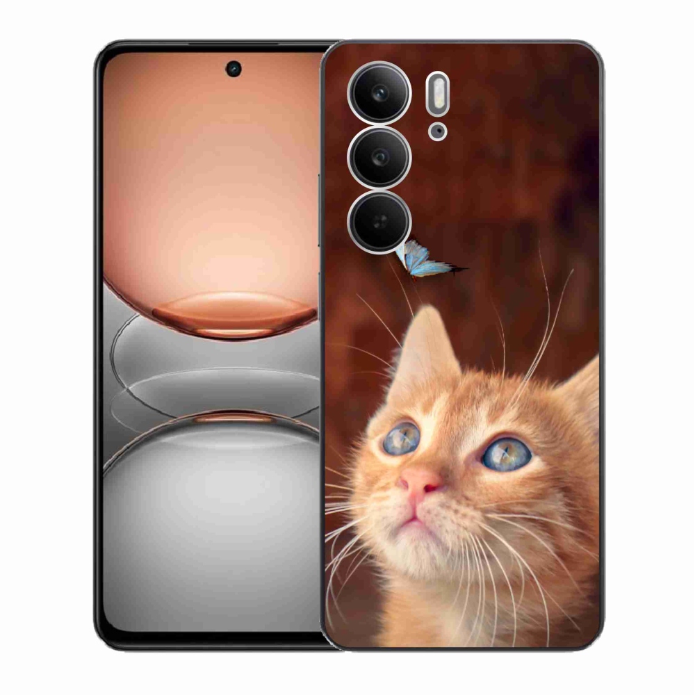 Gél borító mmCase a Realme C75 készülékhez - pillangó és cica