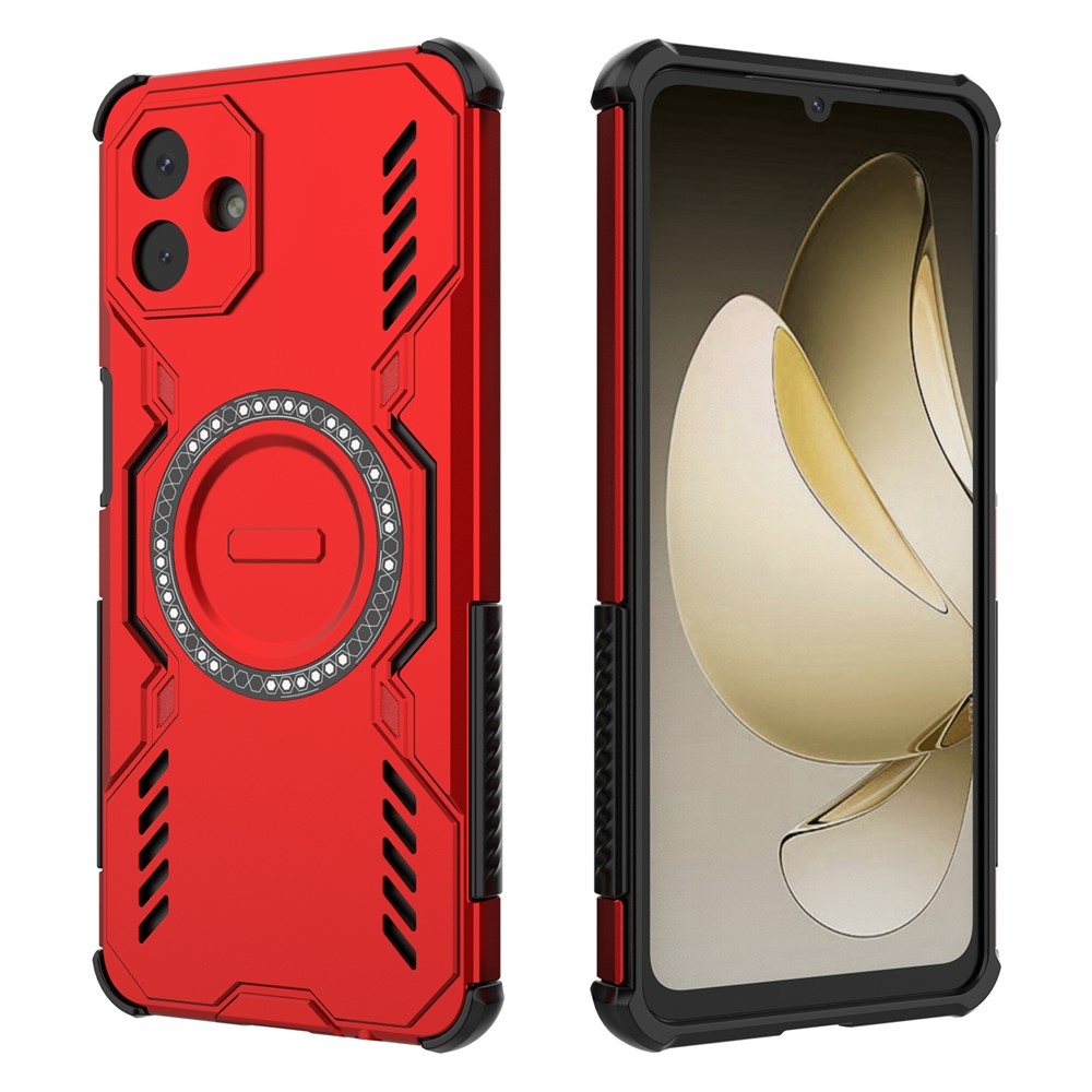 Üreges, tartós védőburkolat MagSafe-val a Samsung Galaxy A07 4G készülékre - piros színű