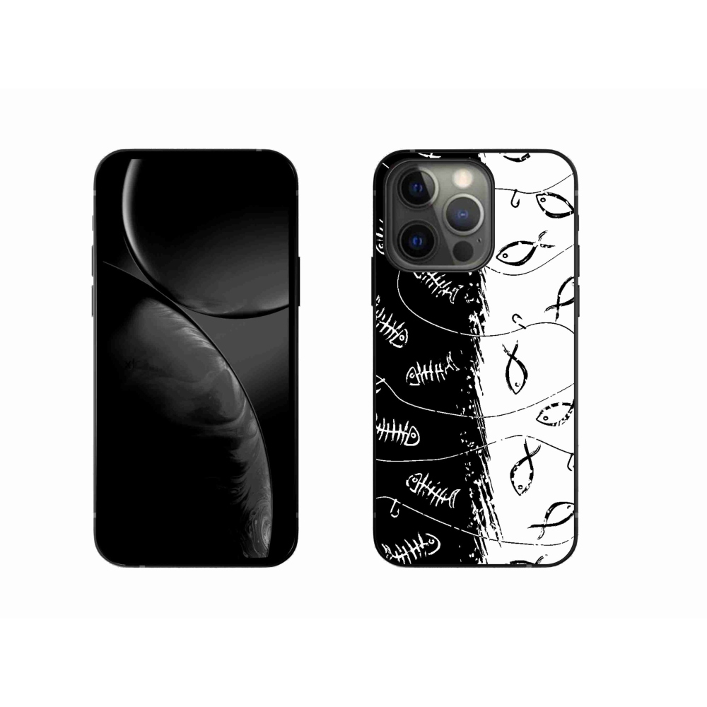 Zselés borítás mmCase iPhone 13 Pro 6.1 készülékhez - csontvázak és halak