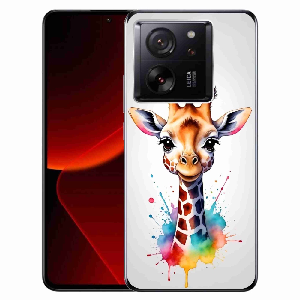 Zselés borítás mmCase a Xiaomi 13T/13T Pro számára - zsiráf 1