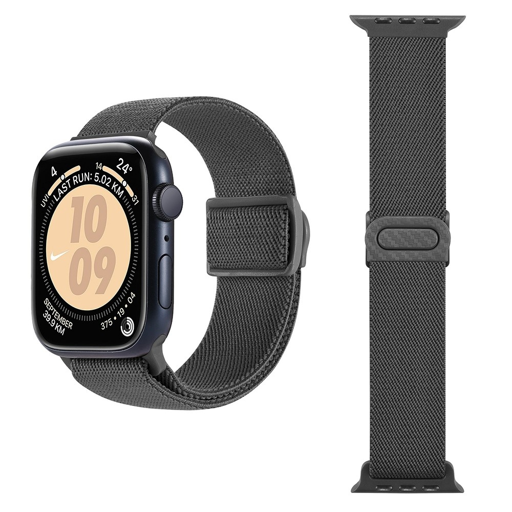 Fokozatos nejlon szíj Apple Watch Ultra/Ultra 2 49mm/SE/SE 2022/2023 44mm/9/8/7 45mm/6/5/4 44mm/3/2/1 42 mm-es Apple Watch Ultra/Ultra 2 órához - szürke