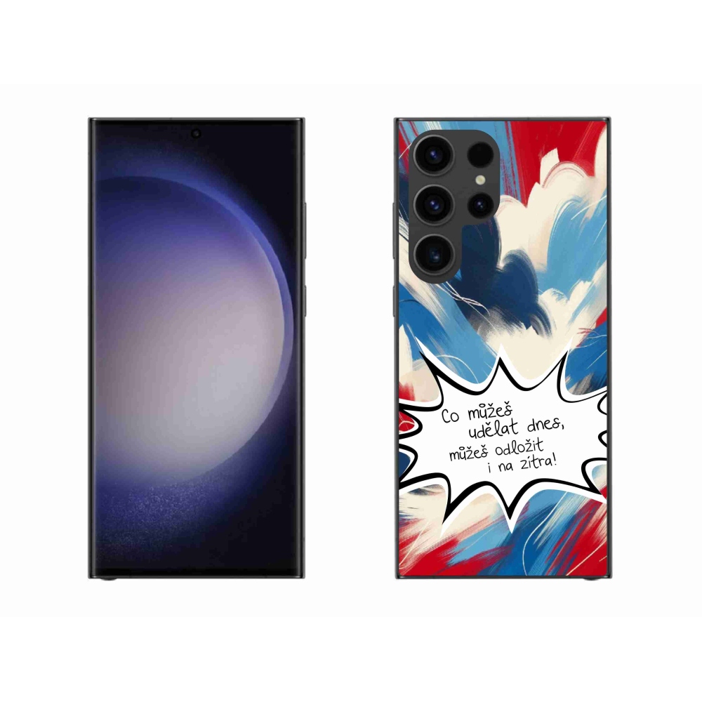 Gél borító mmCase Samsung Galaxy S23 Ultra 5G - vicces szöveg 9 fehér háttér