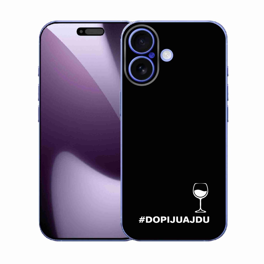 Gél borítás mmCase iPhone 17 készülékhez - bor motívum fekete háttér