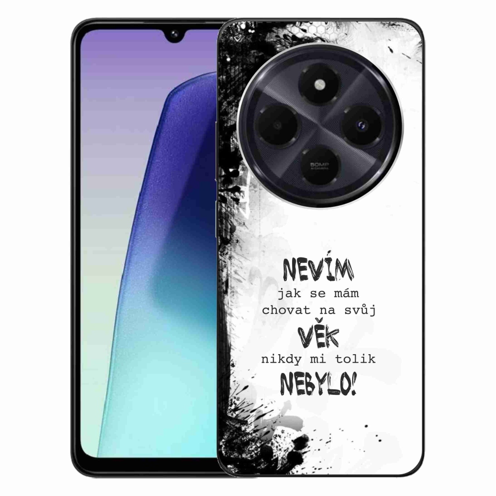 Gél borító mmCase a Xiaomi Redmi 14C/Poco C75-hez - vicces szöveg 14 fehér háttérrel