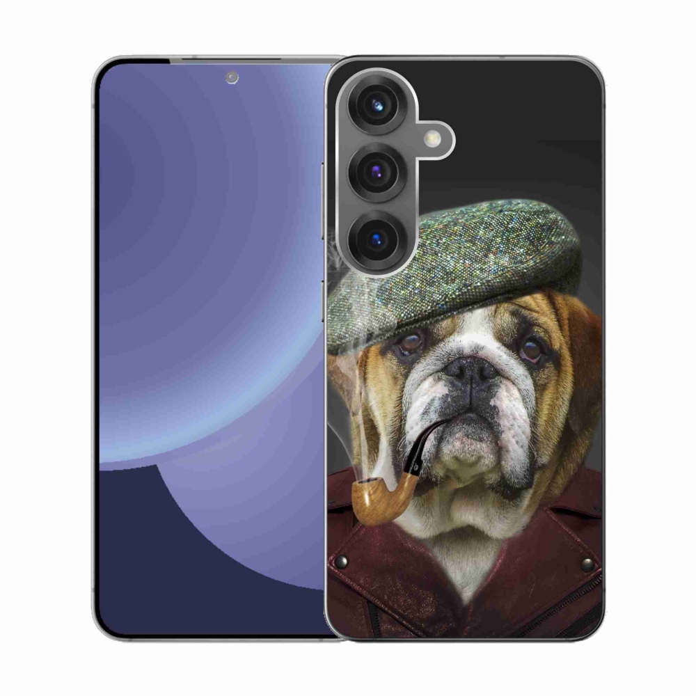 Gél borító mmCase Samsung Galaxy S25 - kutya csővel - Samsung Galaxy S25 - zselés tok