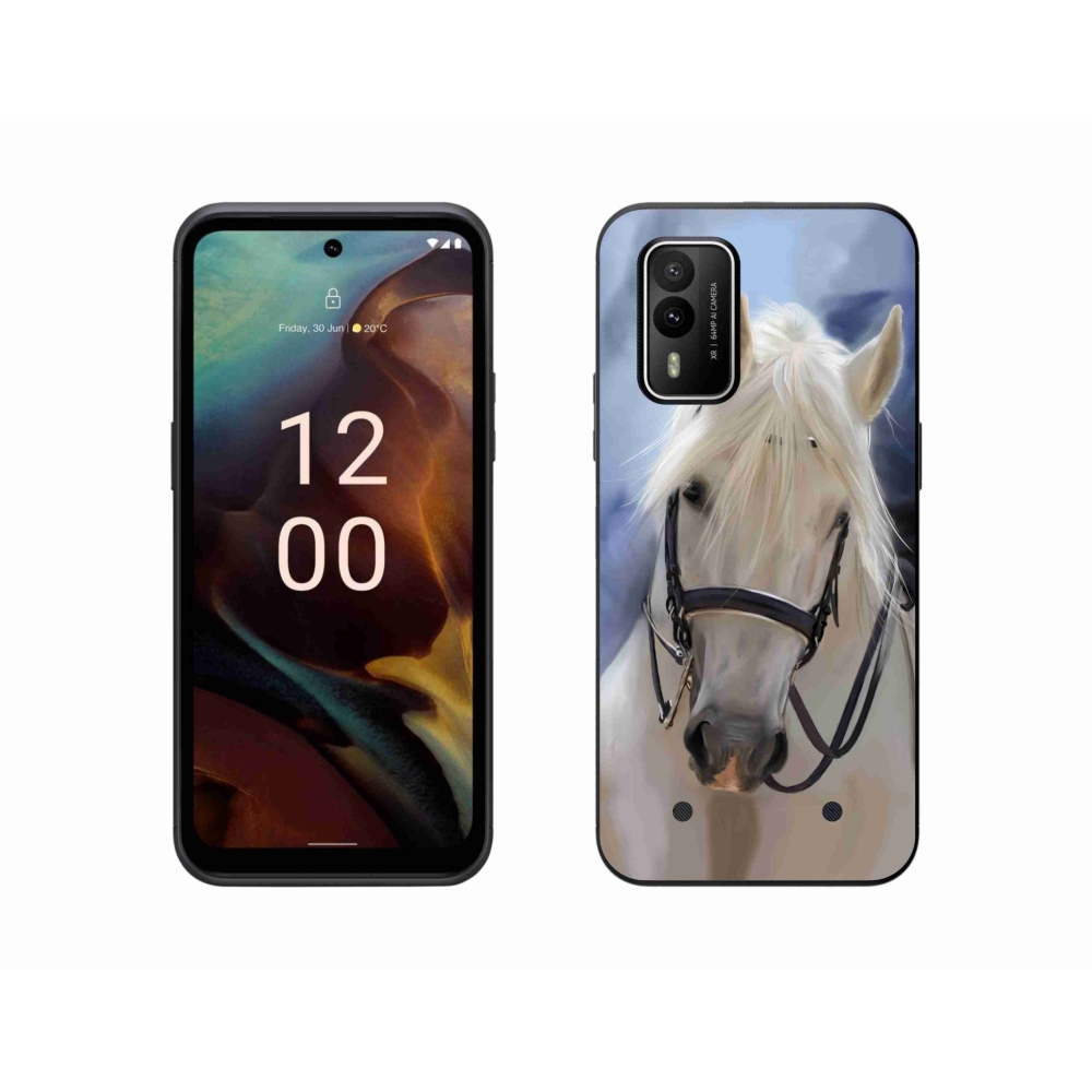 Zselés borítás mmCase a Nokia XR21 készülékhez - fehér ló