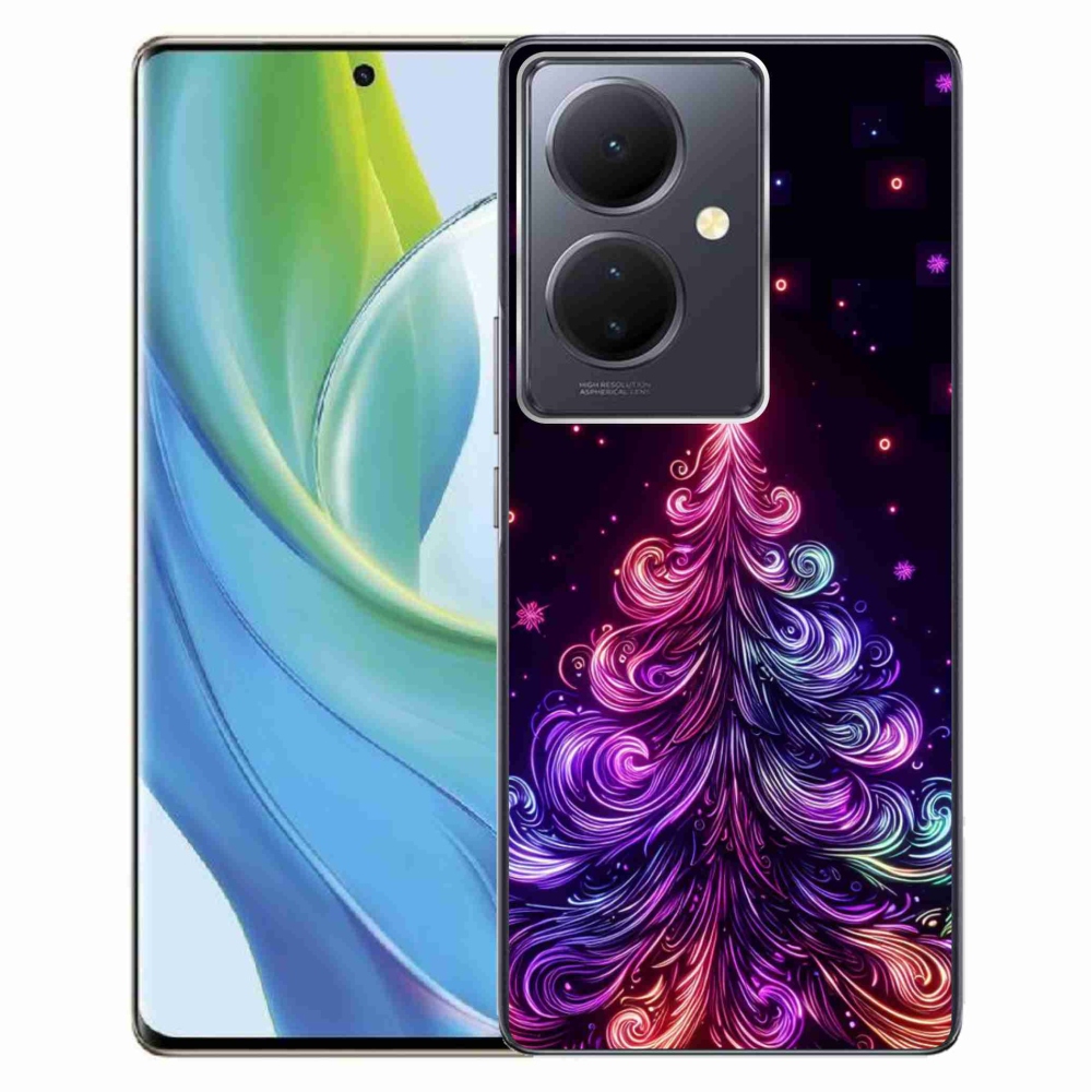 Gélburkolat mmCase a Vivo V29 Lite 5G-n - neon karácsonyfa 1