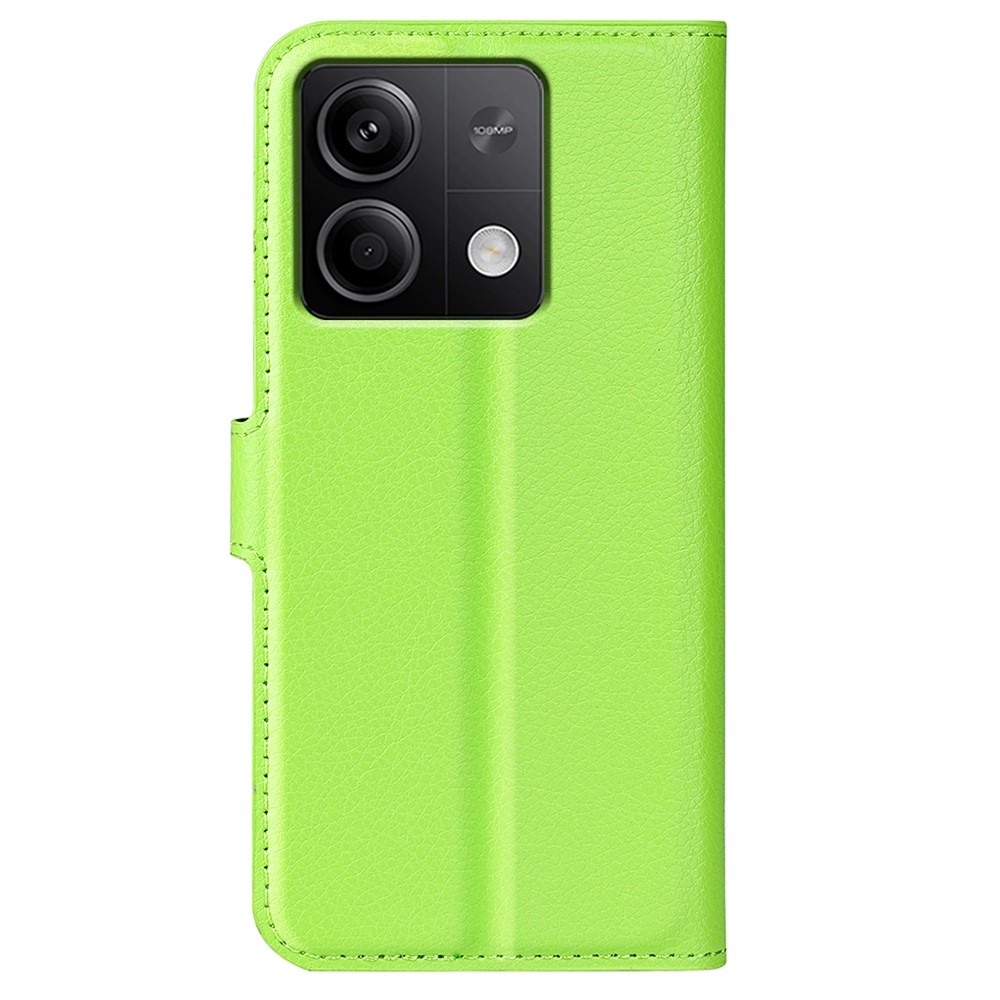 Litchi könyv tok a Xiaomi Redmi Note 13 5G-hez - zöld