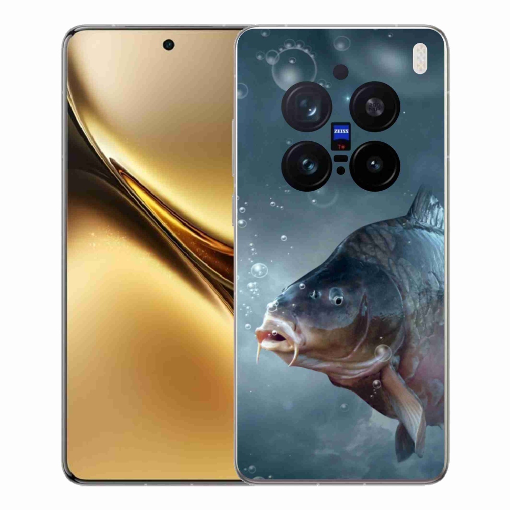 Zselés borítás mmCase a Vivo X200 Pro 5G készülékhez - ponty és buborékok