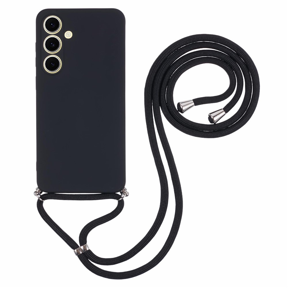Bélelt zselés tok húzózsinórral Samsung Galaxy S25 FE készülékhez - fekete