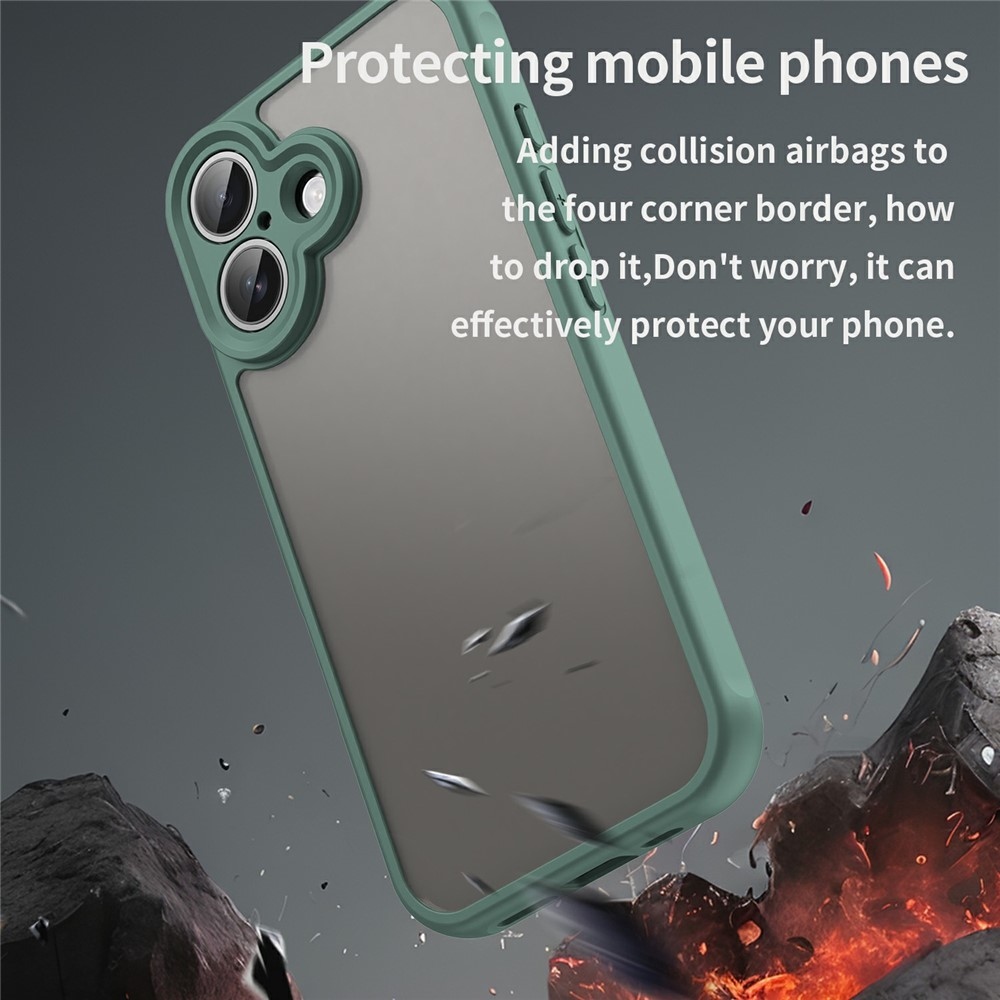 Gél tok fix hátlappal iPhone 17 készülékhez - zöld