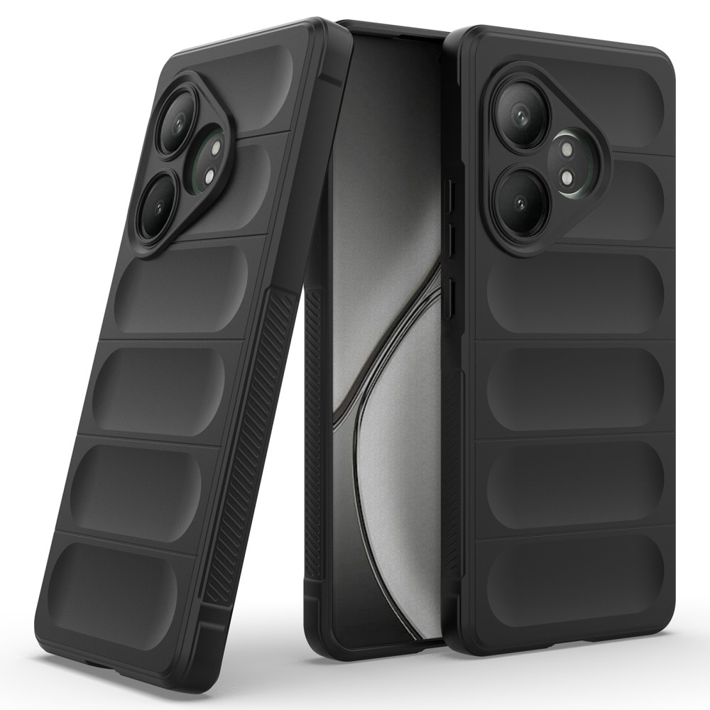 Rugg tartós zselés tok a Realme GT 6 5G/ GT 6T 5G számára - fekete