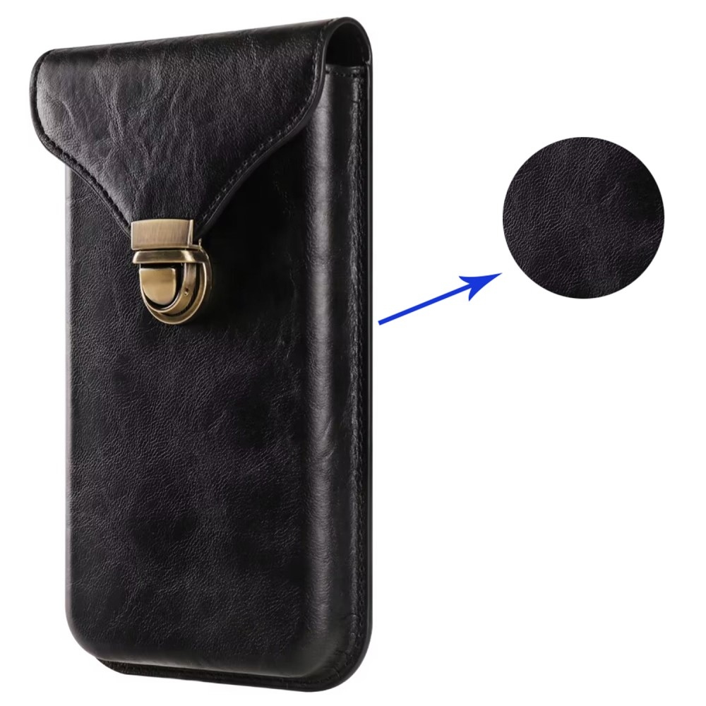 Pouch univerzális övtáska 6,7 hüvelykig terjedő telefonokhoz - fekete színben