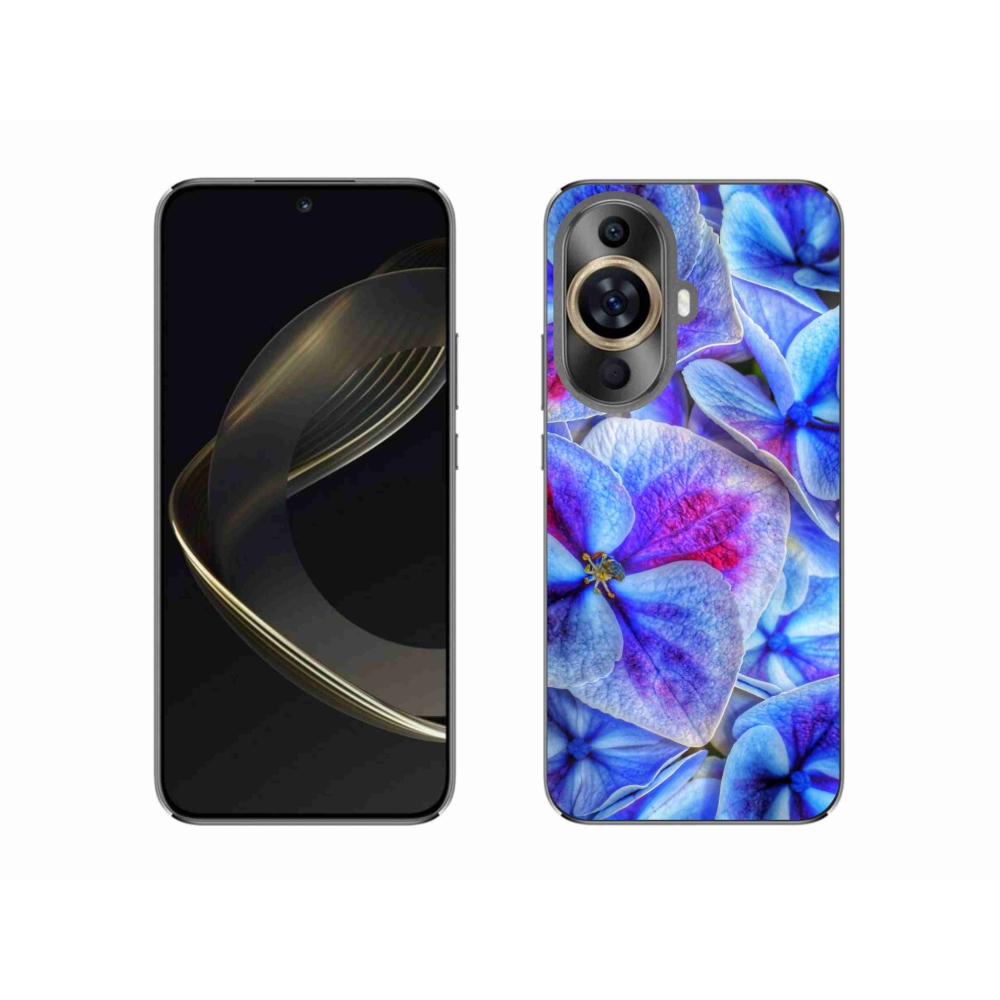 Gél borító mmCase a Huawei Nova 11-hez - kék virágok 1