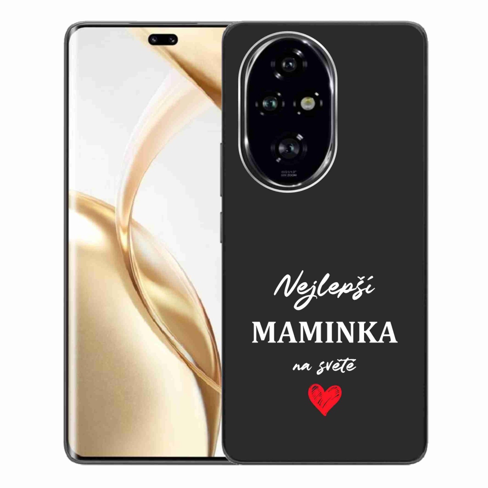 Gél borítás mmCase a Honor 200 Pro 5G számára - Best Mom 1 fekete háttér