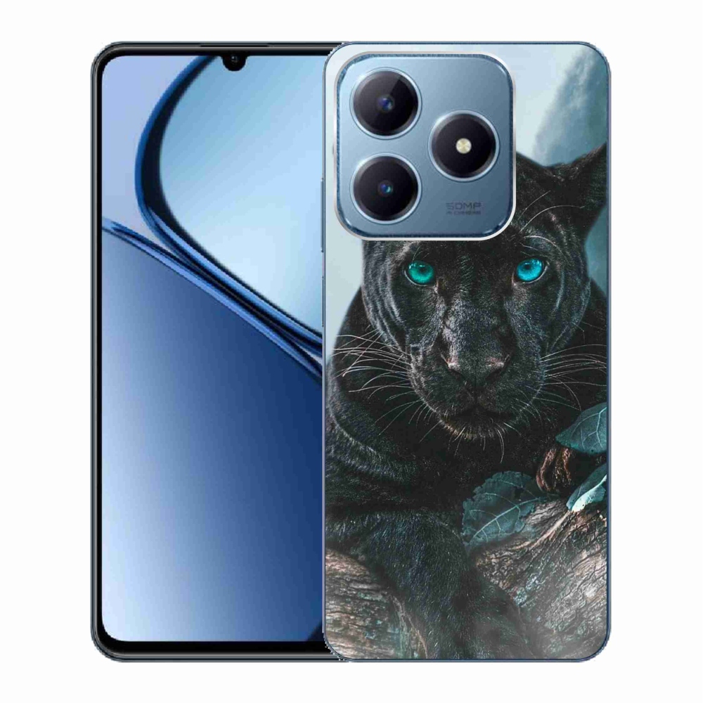 Gél borítás mmCase a Realme C63 készülékhez - fekete párduc