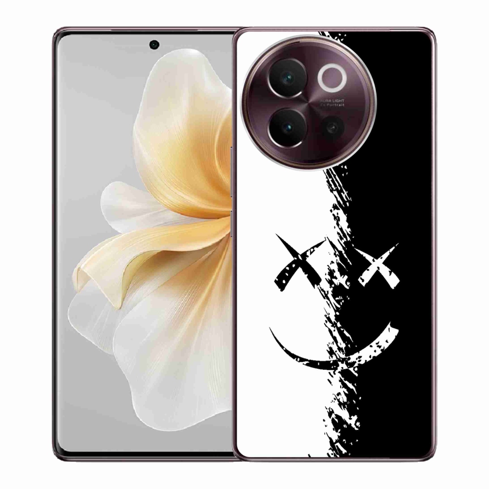 Gél borító mmCase a Vivo V40 Lite 5G-n - fekete-fehér mosolygó