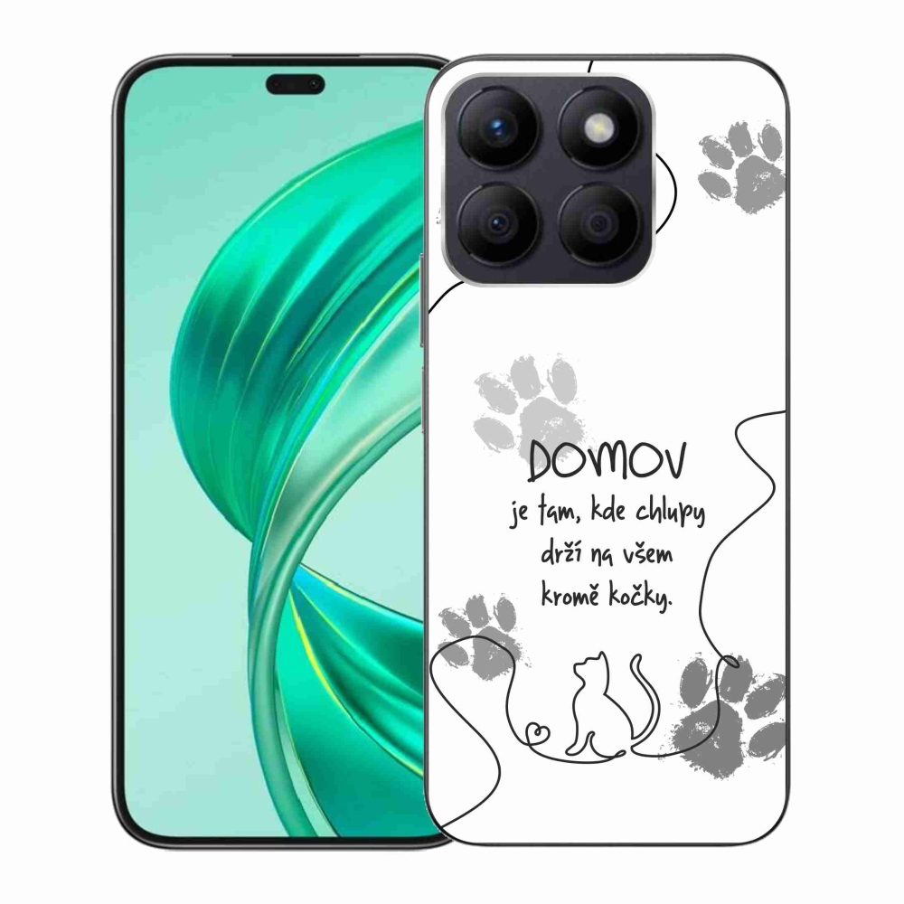 Gél borító mmCase a Honor X8b készülékhez - macska motívum fehér háttérrel