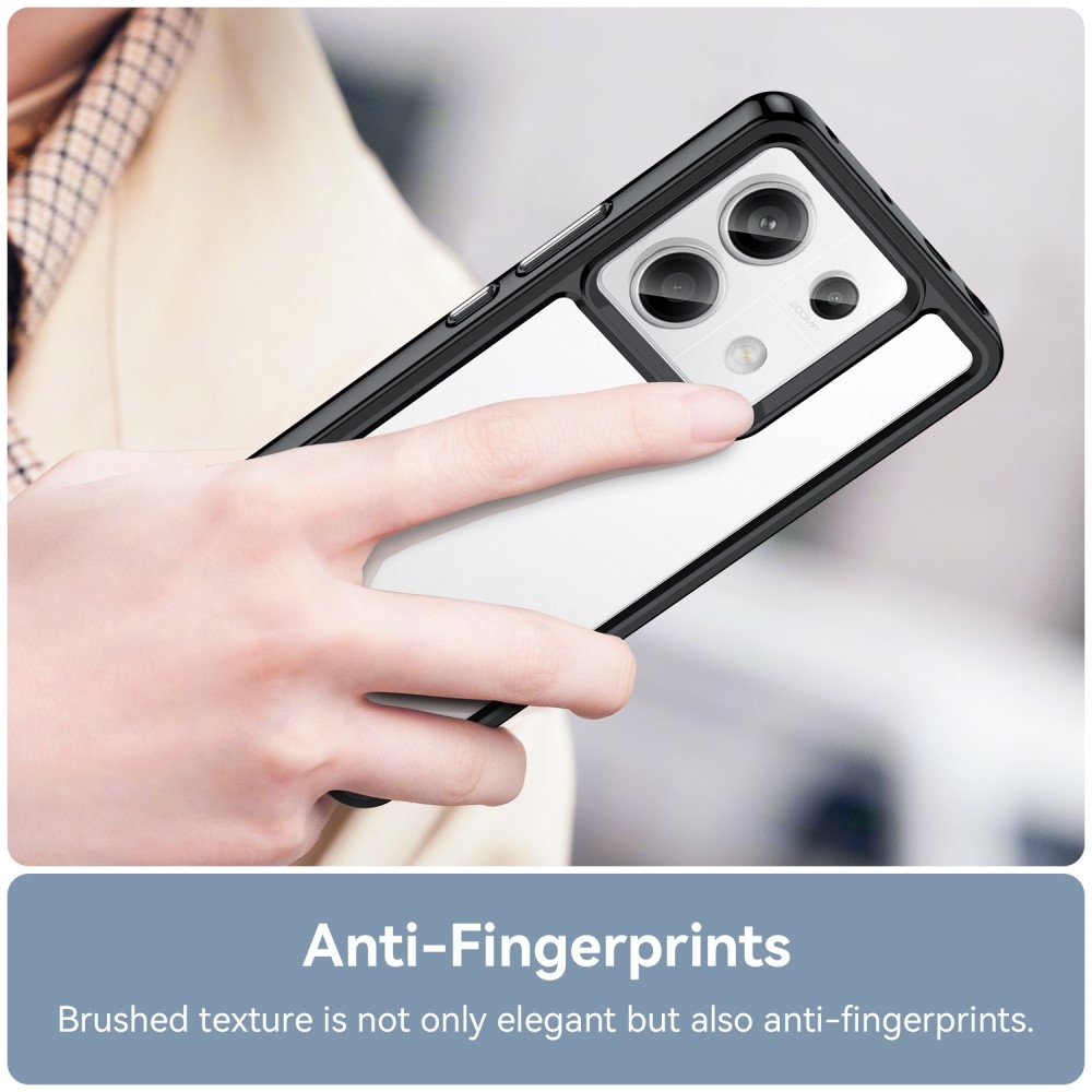 Gél tok rögzített hátlappal Xiaomi Redmi Note 13 Pro 5G/Poco X6 5G - fekete