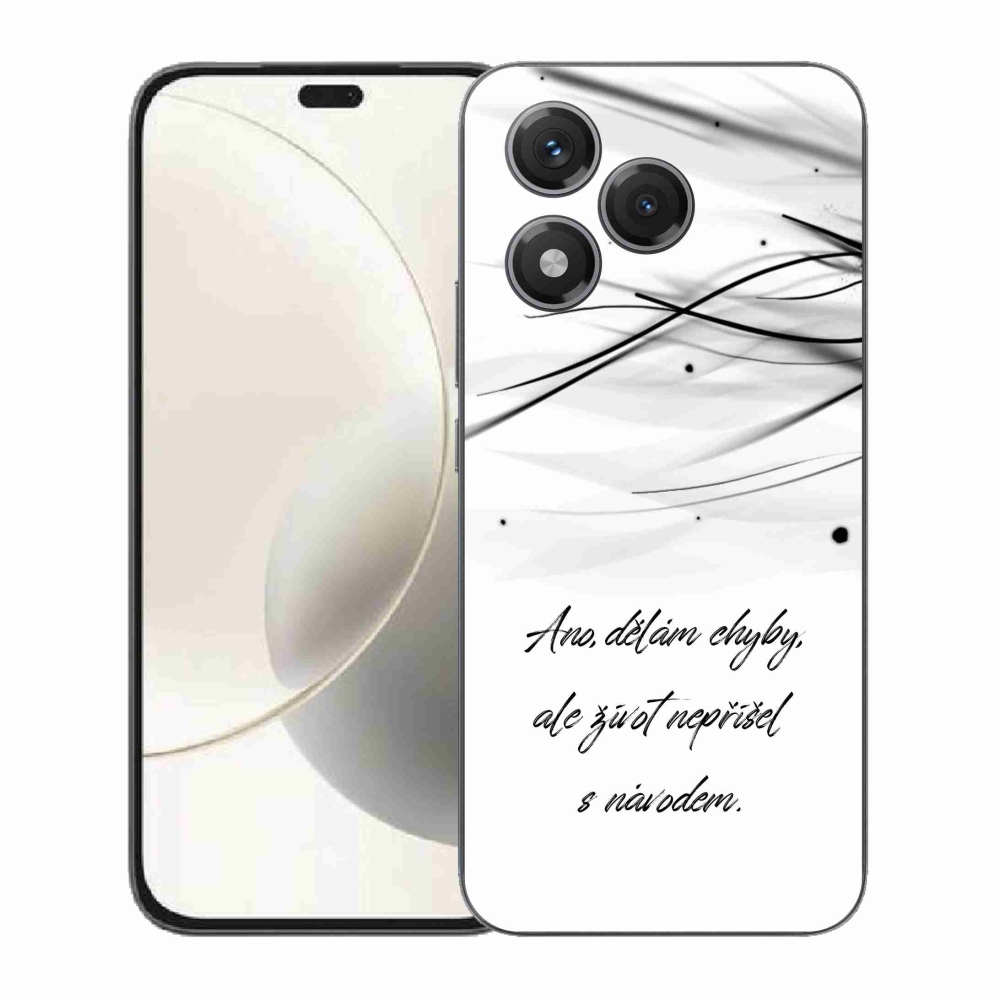 Zselés borító mmCase a Honor 400 Lite készülékhez - idézet fehér háttérrel