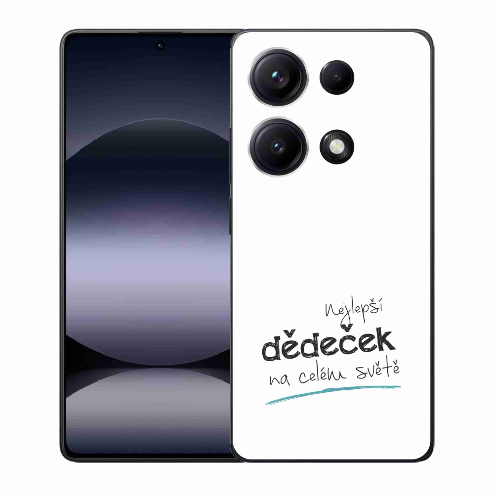 Gél borító mmCase a Xiaomi Redmi Note 14S-hez - a legjobb nagypapa 3 fehér háttérrel