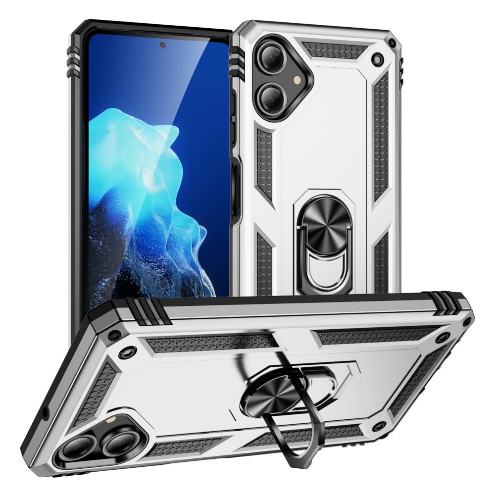 Gyűrűk tartós borítása Samsung Galaxy A06 4G készülékhez - ezüst színű