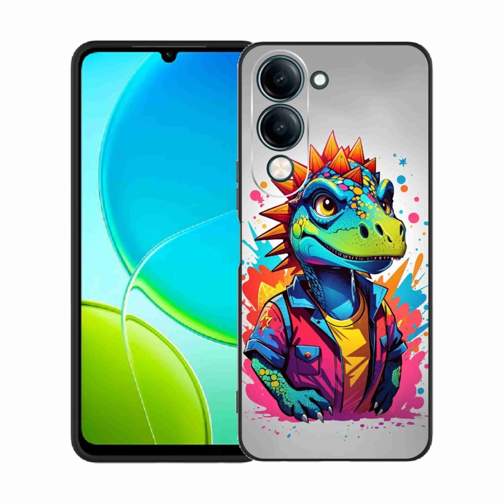 Gél borítás mmCase a Vivo Y29s 5G-n - színes dinoszaurusz