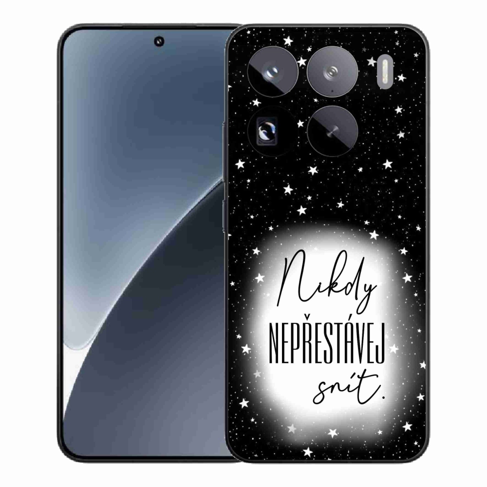 Gél borítás mmCase a Xiaomi 15 Pro-hoz - Idézet 1 fehér és fekete háttérrel