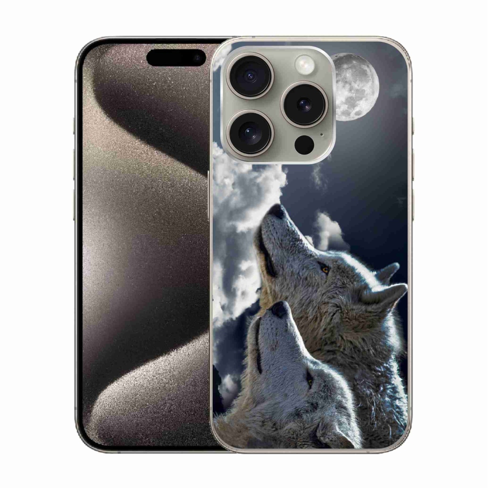 Zselés borítás mmCase iPhone 15 Pro készülékhez - farkasok