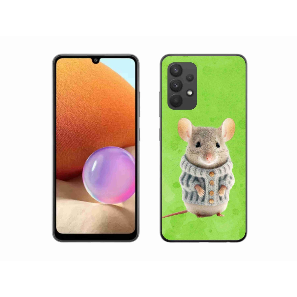 Gél borítás mmCase Samsung Galaxy A32 4G - egér pulóverben