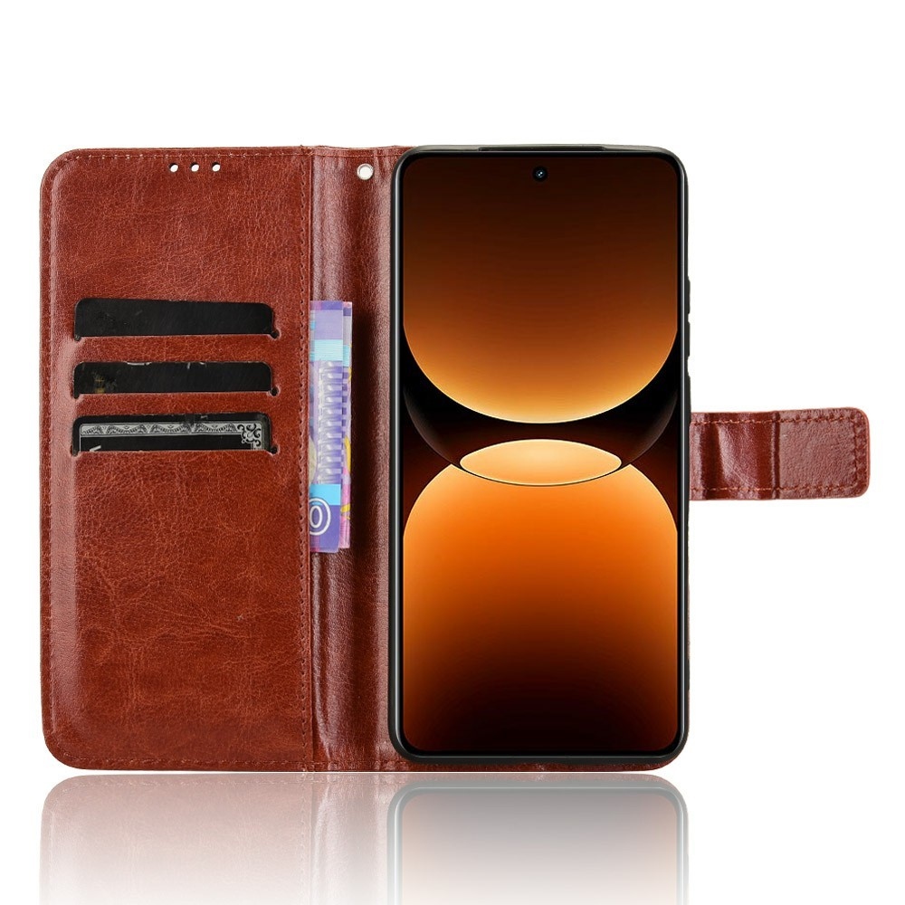 Őrült könyvtáska a Realme GT 7 Pro 5G számára - barna színben