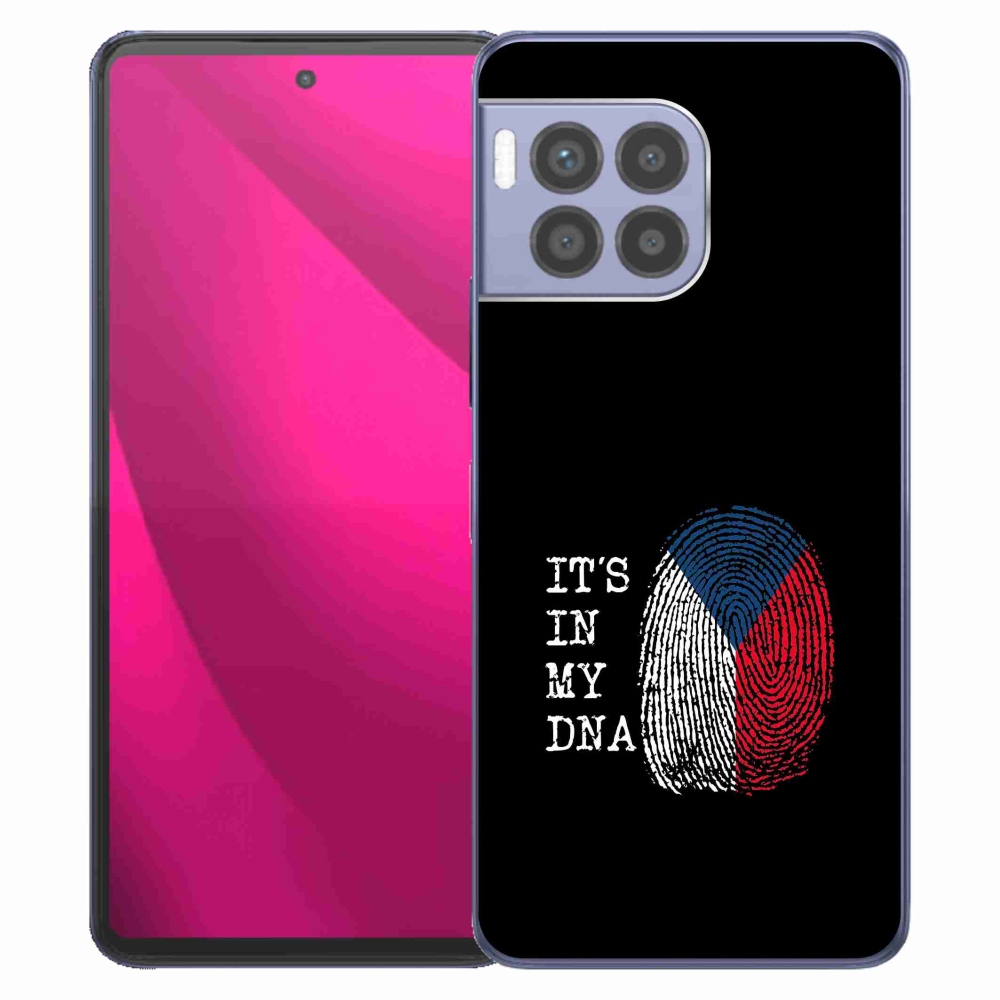 Zselés borítás mmCase a T-Mobile T Phone 2 Pro készülékhez - zászlós ujjlenyomat fekete háttérrel